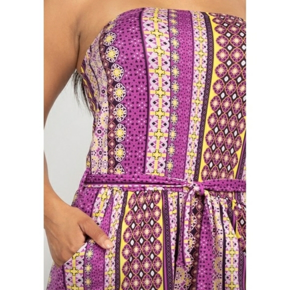 FINAL SALE 🆕🌿 BOUTIQUE TUBE TOP ROMPER🌿 - Picture 2 of 12